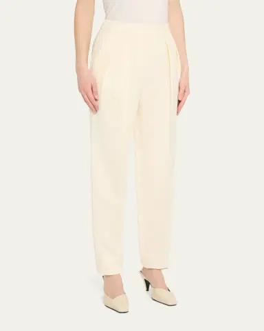 Giorgio Armani Pleated Cady Straight-Leg Tuxedo Trousers | Thumbnail 4 Giorgio Armani Pleated Cady Straight-Leg Tuxedo Trousers | Thumbnail 4