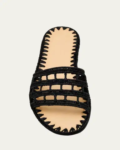 CARRIE FORBES Alana Raffia Flat Slide Sandals | Thumbnail 5 CARRIE FORBES Alana Raffia Flat Slide Sandals | Thumbnail 5
