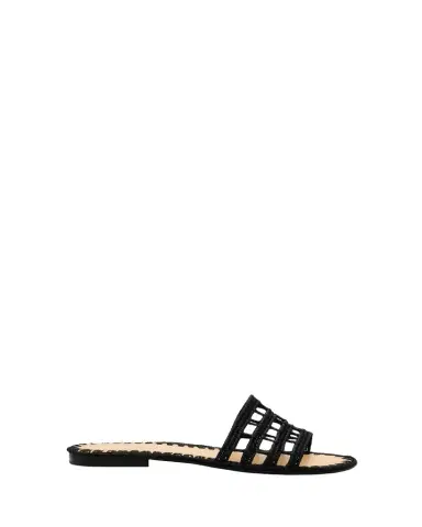 CARRIE FORBES Alana Raffia Flat Slide Sandals | Thumbnail 1 CARRIE FORBES Alana Raffia Flat Slide Sandals | Thumbnail 1