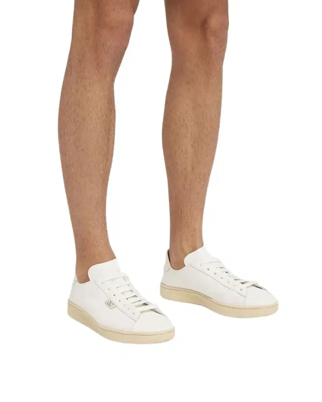 Valentino Garavani Men's Royco V Logo Calfskin Low-Top Sneakers