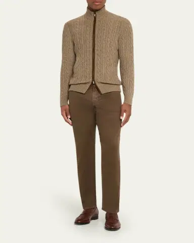 Loro Piana Men's Quarona Linen and Cotton Stretch Five-Pocket Pants | Thumbnail 10 Loro Piana Men's Quarona Linen and Cotton Stretch Five-Pocket Pants | Thumbnail 10