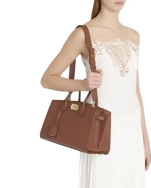 Ferragamo The New Studio Soft Leather Top-Handle Bag