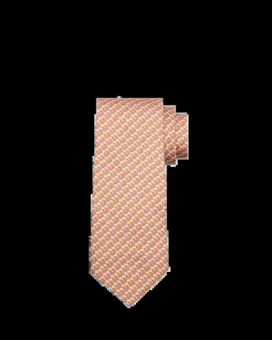 Ferragamo Men's Micro-Elephant and Gancio Print Tie | Thumbnail 2
