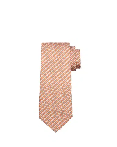 Ferragamo Men's Micro-Elephant and Gancio Print Tie | Thumbnail 1