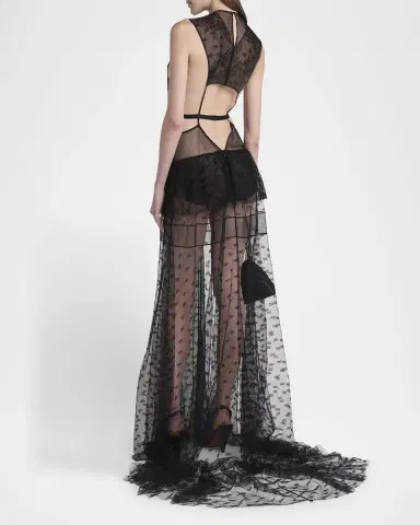 Stella McCartney Chantilly Lace Cutout Maxi Dress | Thumbnail 2