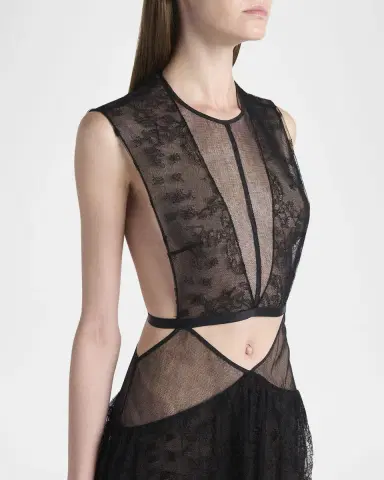 Stella McCartney Chantilly Lace Cutout Maxi Dress | Thumbnail 5