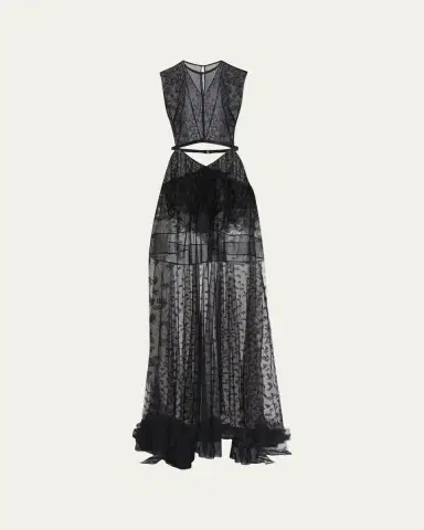 Stella McCartney Chantilly Lace Cutout Maxi Dress | Thumbnail 6