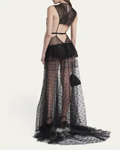 Stella McCartney Chantilly Lace Cutout Maxi Dress | Thumbnail 8