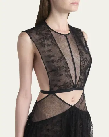 Stella McCartney Chantilly Lace Cutout Maxi Dress | Thumbnail 10