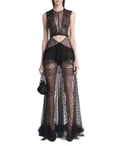 Stella McCartney Chantilly Lace Cutout Maxi Dress | Thumbnail 1