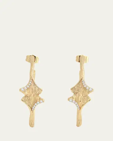 Anabel Aram Jewelry Ginkgo Hoop Earrings | Thumbnail 4