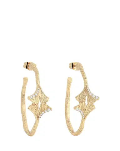 Anabel Aram Jewelry Ginkgo Hoop Earrings | Thumbnail 1