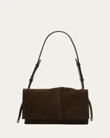 Christian Louboutin Baggy Small Shoulder Bag in Suede | Thumbnail 11 Christian Louboutin Baggy Small Shoulder Bag in Suede | Thumbnail 11