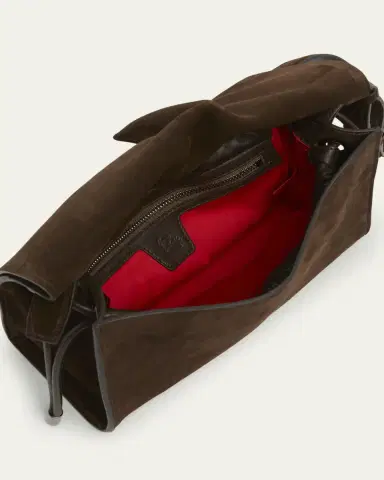 Christian Louboutin Baggy Small Shoulder Bag in Suede | Thumbnail 14 Christian Louboutin Baggy Small Shoulder Bag in Suede | Thumbnail 14