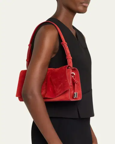 Christian Louboutin Baggy Small Shoulder Bag in Suede | Thumbnail 16 Christian Louboutin Baggy Small Shoulder Bag in Suede | Thumbnail 16