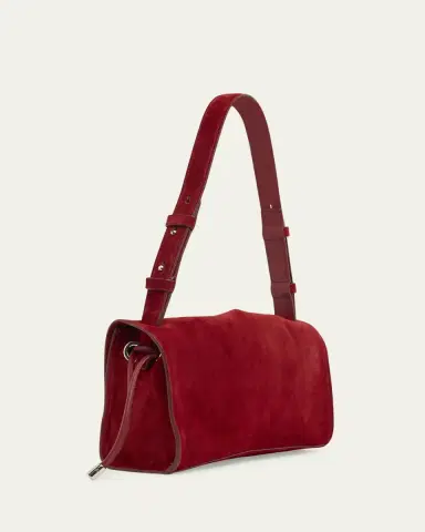 Christian Louboutin Baggy Small Shoulder Bag in Suede | Thumbnail 17 Christian Louboutin Baggy Small Shoulder Bag in Suede | Thumbnail 17