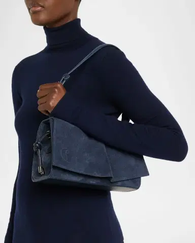 Christian Louboutin Baggy Small Shoulder Bag in Suede | Thumbnail 20 Christian Louboutin Baggy Small Shoulder Bag in Suede | Thumbnail 20