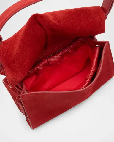Christian Louboutin Baggy Small Shoulder Bag in Suede | Thumbnail 3 Christian Louboutin Baggy Small Shoulder Bag in Suede | Thumbnail 3