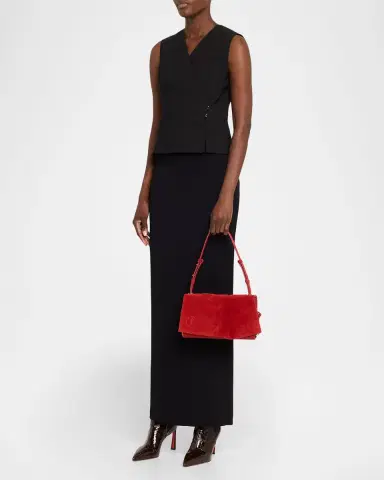 Christian Louboutin Baggy Small Shoulder Bag in Suede | Thumbnail 4 Christian Louboutin Baggy Small Shoulder Bag in Suede | Thumbnail 4