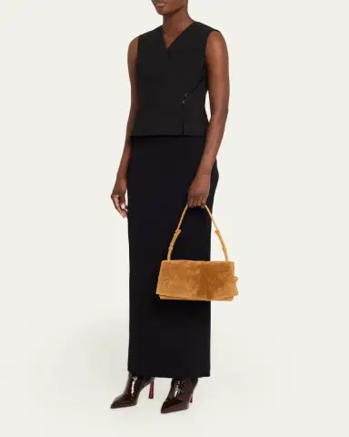Christian Louboutin Baggy Small Shoulder Bag in Suede | Thumbnail 10 Christian Louboutin Baggy Small Shoulder Bag in Suede | Thumbnail 10