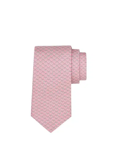 Ferragamo Men's Geometric Fish-Print Tie | Thumbnail 1 Ferragamo Men's Geometric Fish-Print Tie | Thumbnail 1