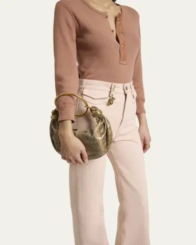Chloé Bracelet Hobo Bag in Snakeskin | Thumbnail 6