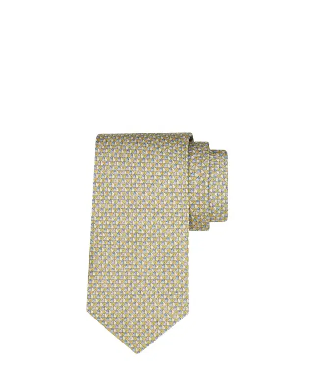 Men's Geometric Sailboat-Print Tie
