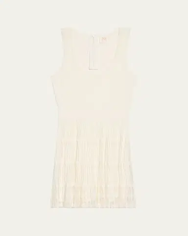 Milly Ribbed Sheer-Knit Mini Dress | Thumbnail 5