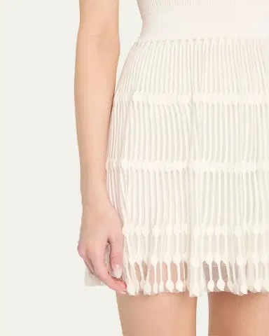 Milly Ribbed Sheer-Knit Mini Dress | Thumbnail 9
