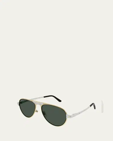 Cartier Men's CT0533SM Metal Aviator Sunglasses | Thumbnail 3