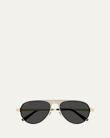 Cartier Men's CT0533SM Metal Aviator Sunglasses | Thumbnail 6