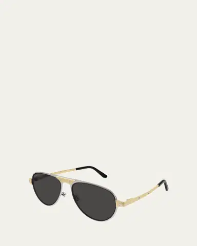 Cartier Men's CT0533SM Metal Aviator Sunglasses | Thumbnail 7