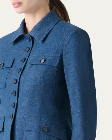Akris Delia Stretch Denim Jacket | Thumbnail 5 Akris Delia Stretch Denim Jacket | Thumbnail 5