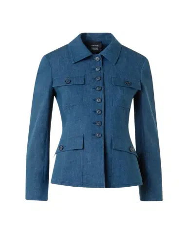 Akris Delia Stretch Denim Jacket | Thumbnail 1 Akris Delia Stretch Denim Jacket | Thumbnail 1