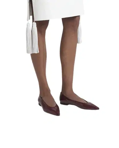 Bottega Veneta Sofia Pointed Leather Ballet Flats | Thumbnail 1 Bottega Veneta Sofia Pointed Leather Ballet Flats | Thumbnail 1