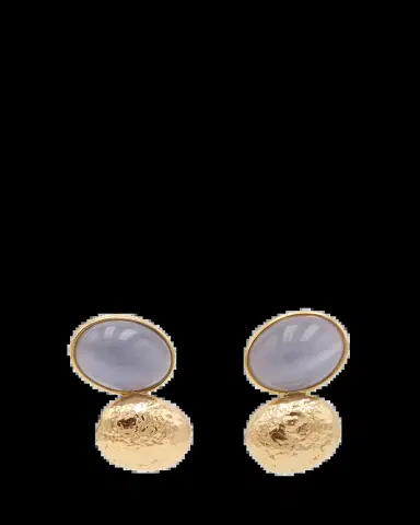 Grazia And Marica Vozza Opticol Quartz and Gold Nugget Stud Earrings | Thumbnail 2