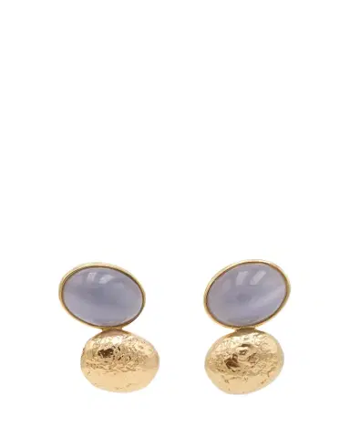 Grazia And Marica Vozza Opticol Quartz and Gold Nugget Stud Earrings | Thumbnail 1