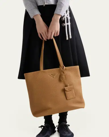 Prada Daino Soft Leather Tote Bag | Thumbnail 2 Prada Daino Soft Leather Tote Bag | Thumbnail 2