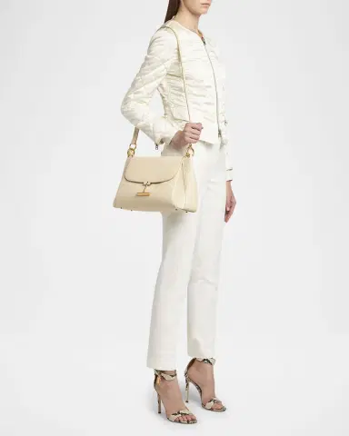 TOM FORD Tara Flap Shoulder Bag in Grain Leather | Thumbnail 6 TOM FORD Tara Flap Shoulder Bag in Grain Leather | Thumbnail 6