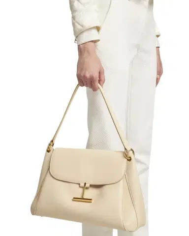 TOM FORD Tara Flap Shoulder Bag in Grain Leather | Thumbnail 1 TOM FORD Tara Flap Shoulder Bag in Grain Leather | Thumbnail 1