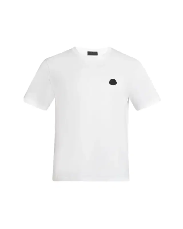 Moncler Men's Logo Patch Cotton Crewneck T-Shirt
