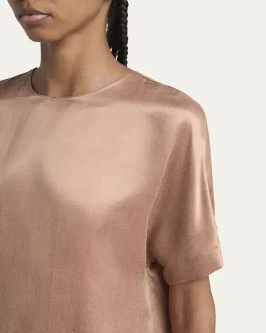 Giorgio Armani Short Sleeve Viscose-Blend Top | Thumbnail 5 Giorgio Armani Short Sleeve Viscose-Blend Top | Thumbnail 5