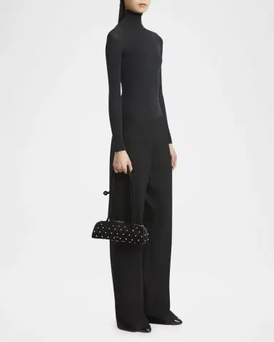 Alaïa Le Teckel Small Shoulder Bag in Studded Suede | Thumbnail 4 Alaïa Le Teckel Small Shoulder Bag in Studded Suede | Thumbnail 4
