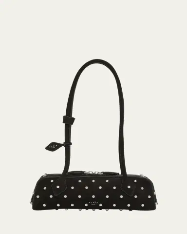 ALAÏA Le Teckel Small Shoulder Bag in Studded Suede | Thumbnail 6 ALAÏA Le Teckel Small Shoulder Bag in Studded Suede | Thumbnail 6