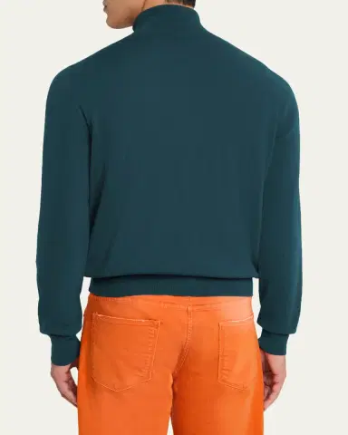 Massimo Alba Men's Cashmere Half-Zip Sweater | Thumbnail 3