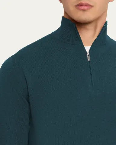 Massimo Alba Men's Cashmere Half-Zip Sweater | Thumbnail 5