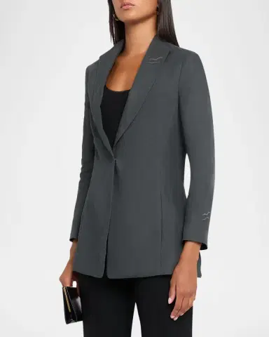 Giorgio Armani Linen Single-Breasted Blazer | Thumbnail 4 Giorgio Armani Linen Single-Breasted Blazer | Thumbnail 4