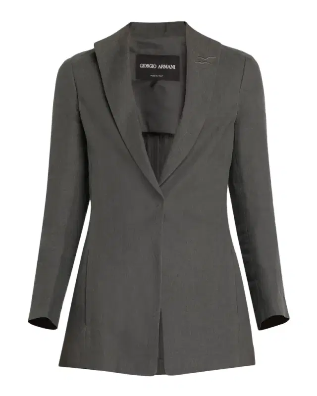 Giorgio Armani Linen Single-Breasted Blazer