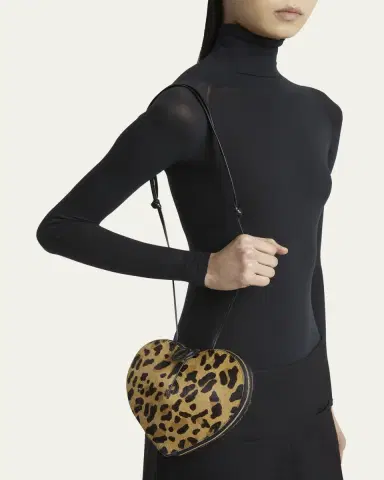 ALAÏA Le Coeur Crossbody Bag in Leopard Calf Hair | Thumbnail 2 ALAÏA Le Coeur Crossbody Bag in Leopard Calf Hair | Thumbnail 2