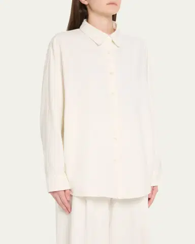 Dries Van Noten Casio Denim Button Down Shirt | Thumbnail 4